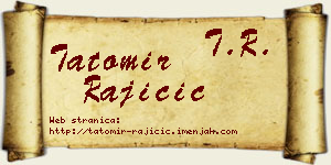 Tatomir Rajičić vizit kartica